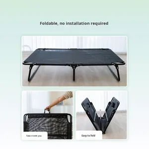 Große Sommer Hundehütte Umwelt freundliche Universal Pet <span class=keywords><strong>Bed</strong></span> Eisen rahmen Atmungsaktiv Wasch bar Camp Installation-Kostenlos für alle Jahreszeiten - Product Image 2