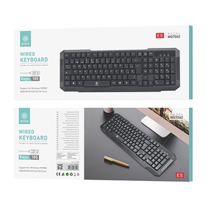 IKREA WG7062 Teclado alámbrico de 105 teclas con cable de 1,5 m y 100 mA color negro-Accesorio Computador - Product Image 1