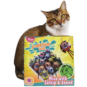 Hellomoon-juguete de gato de peluche Multicolor, ratones estimulantes, hierba gatera con sonido - Product Image 6