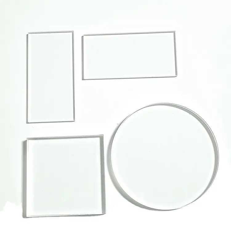 Placa de vidrio de cuarzo de sílice fundida UV resistente al calor para laboratorio