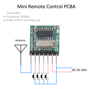 433 Mhz ไร้สาย RF รีโมทคอนโทรล EV1527รหัสการเรียนรู้433 Mhz เครื่องส่งสัญญาณสำหรับประตูโรงรถประตู Light Controller DIY