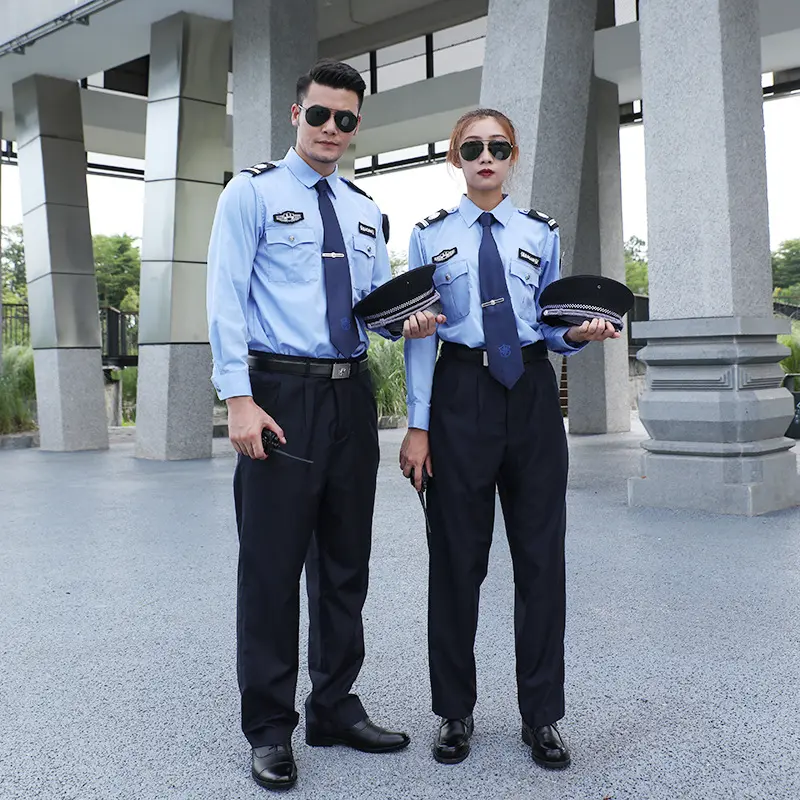 Penjualan paling laris setelan seragam penjaga keamanan kantor penjaga bandara pakaian pelindung