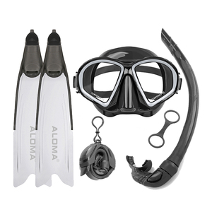 Bộ dụng cụ lặn tự do Aloma: vây lặn tự do, <span class=keywords><strong>m</strong></span>ặt nạ lặn thể tích nhỏ và bộ ống thở kè<span class=keywords><strong>m</strong></span> túi đựng đồ - Product Image 2
