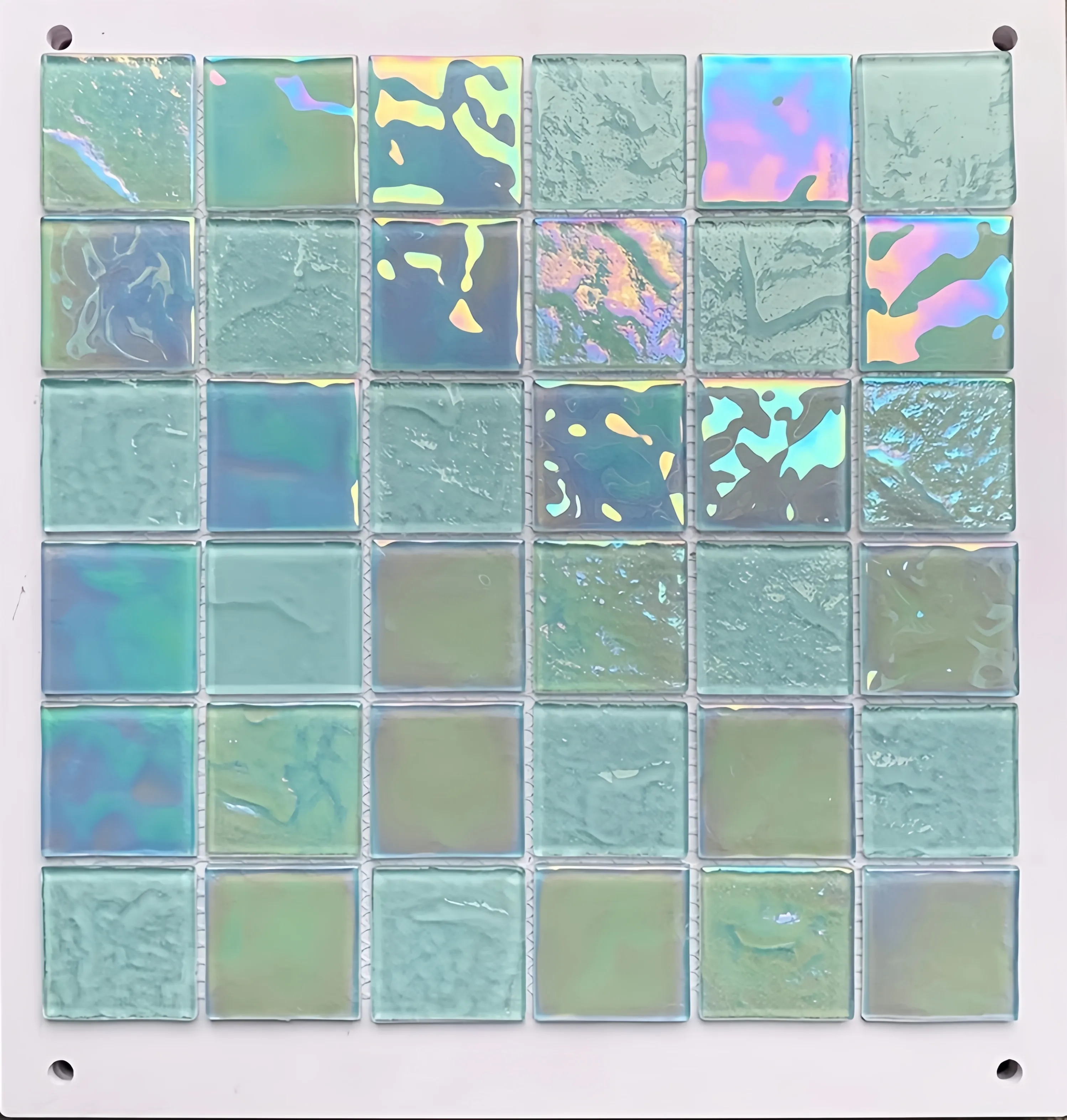 Carrelage mosaïque de piscine mixte bleu vert verre m handmadice jade piscine mosaïque verre cristal