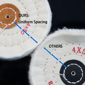 แผ่นขัดผ้าฝ้ายหยาบสีขาวสำหรับขัด150กรวดทรายทองเครื่องประดับเครื่องมือทำฟันไม้โลหะขนาดกลาง - Product Image 4