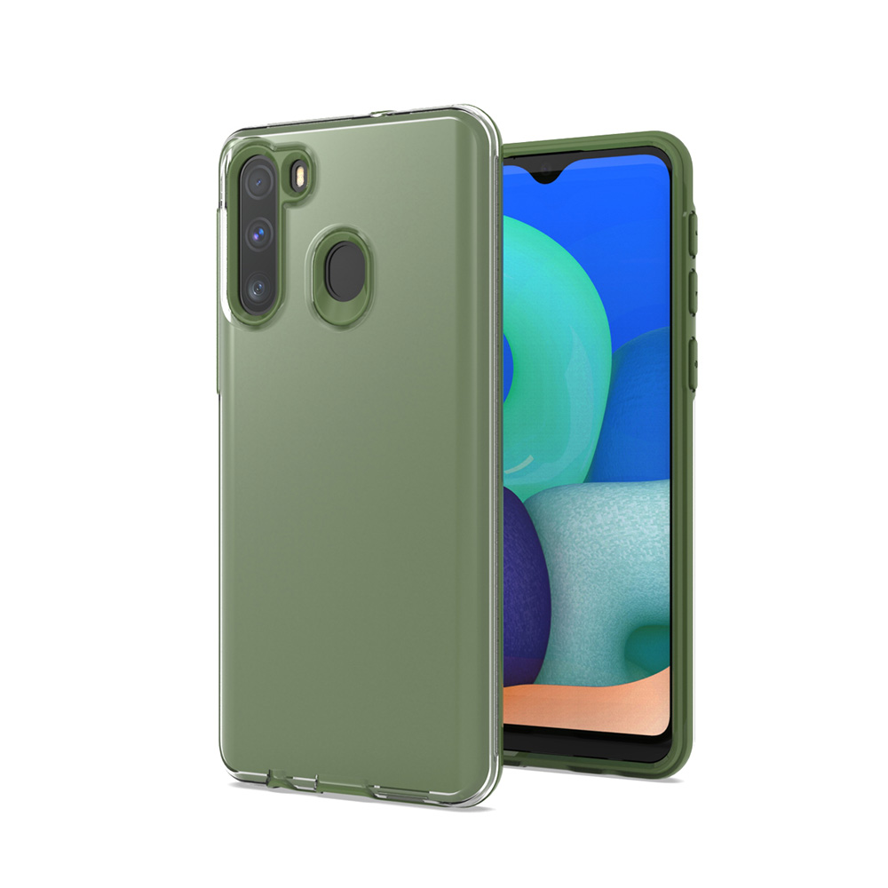 PC trasparente + TPU verde chiaro