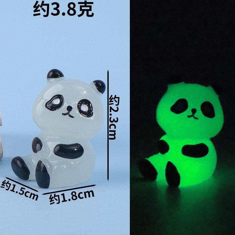 Cabeza de gelatina que brilla en la oscuridad, color Panda Pequeño.
