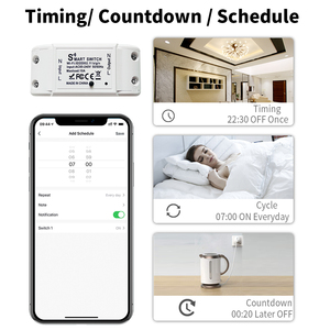 Tuya Alexa Timing Smart Switch con 10A Max. Il modulo Controller WIFI corrente funziona con LED Light Tuya Smart Life APP relè vocale - Product Image 4