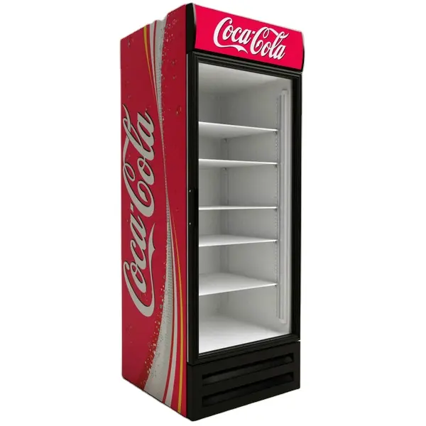 Refrigerador comercial refrigerador congelador templado exterior montaje vidrio doorsdisplay congelador vidrio puerta fábrica