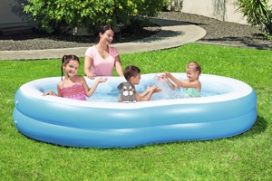 Bestway 54117 Lớn Đầm Phá Bơm Hơi Hai-Vòng 8-Hình Gia Đình Hồ Bơi 2.62 M X 1.57 M X 46 Cm Trẻ Em Của Inflatable Mái Chèo Hồ Bơi - Product Image 2