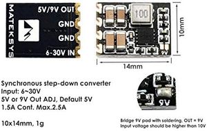 <span class=keywords><strong>Micro</strong></span> Bec 6-30V đến 5V/9V bước xuống điều chỉnh cho 4/5 inch 220mm 210mm 250mm 6S sợi <span class=keywords><strong>Carbon</strong></span> đua <span class=keywords><strong>Quad</strong></span> khung x Quadcopter - Product Image 2