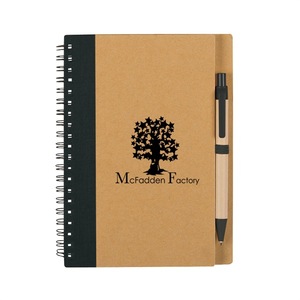 Scuola di promozione eco-friendly personalizzato il tuo Design a spirale Notebook con penna - Product Image 4