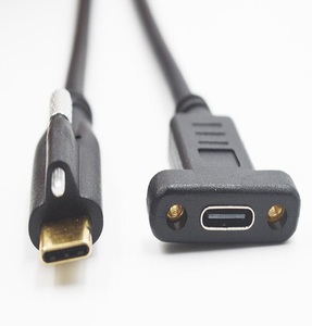2021新款usb 3.1 genen 1 gen 2型c电缆公到c型母带面板安装 - Product Image 1