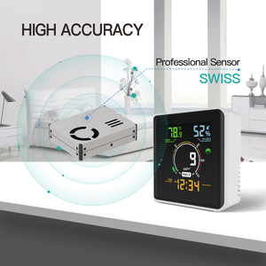 PM2.5 Monitor with LCD Display NDIR <strong>Sensor</strong> Indoor CO2 Detector for Laboratory <strong>Use</strong> <strong>Detects</strong> VOC Gas for Industrial &amp; Household <strong>Use</strong> - Product Image 6
