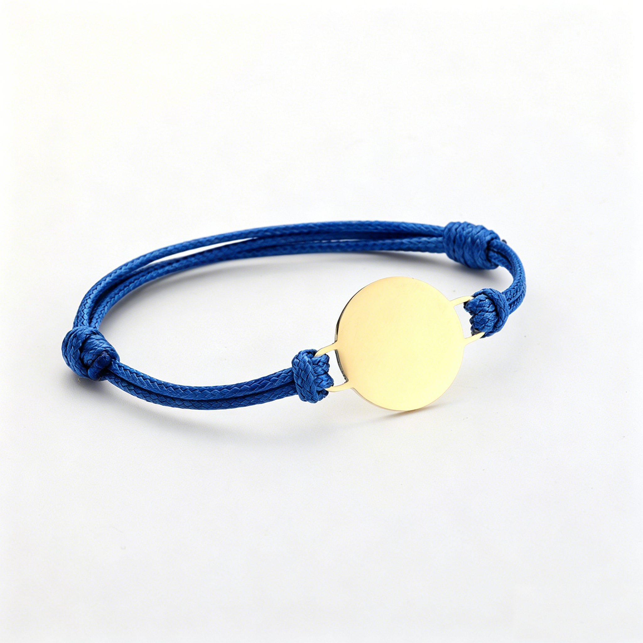 Blue Cord+Gold Charm