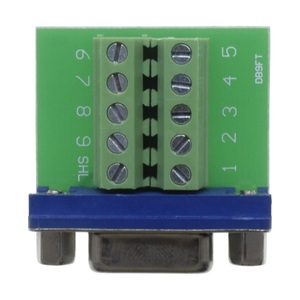 定制的DSUB 9pin DB9端子块适配器母分接DB VGA连接器板适配器，用于视频传输