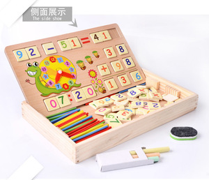 木製の数学学習玩具セット教育用カウントスティック、初期の数学スキル開発のための数字ブロック - Product Image 6