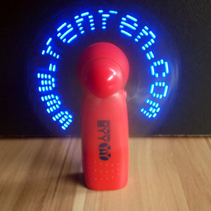 Nuevo ventilador eléctrico de mano con pantalla Led programable, mini VENTILADOR DE Flash ventilador de mensaje personalizado