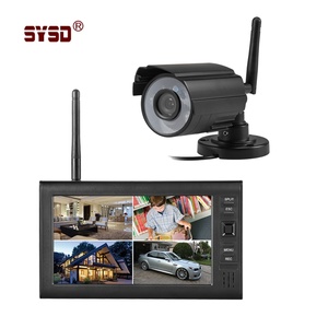 Sistema di sorveglianza di visione notturna di monitoraggio di sicurezza Wireless ad alta definizione con sensore CMOS grandangolare supporta scheda SD - Product Image 1