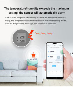 Saikiot Tuya Detector de temperatura y humedad Control remoto Sensor de temperatura y humedad WIFI Sensor de temperatura y humedad inalámbrico - Product Image 6