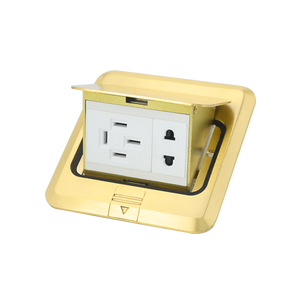 Concealed All Copper Damping Slow Elastic Plug Two Position Duplex Three Hole Multi-<strong>functional</strong> Six Hole Waterproof Floor Socket - Product Image 2