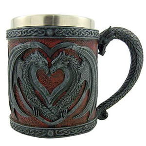 Trò chơi của bức tượng starka Creed <span class=keywords><strong>Thrones</strong></span> Stein nghệ nhân cốc băng và cứu trợ lửa manualidades tazas de resina juego de tronos - Product Image 6