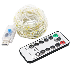 5 м 10 м водонепроницаемый пульт дистанционного управления USB Connect Fairy Lights, 8 режимов, таймер, медный провод, светодиодная гирлянда - Product Image 1