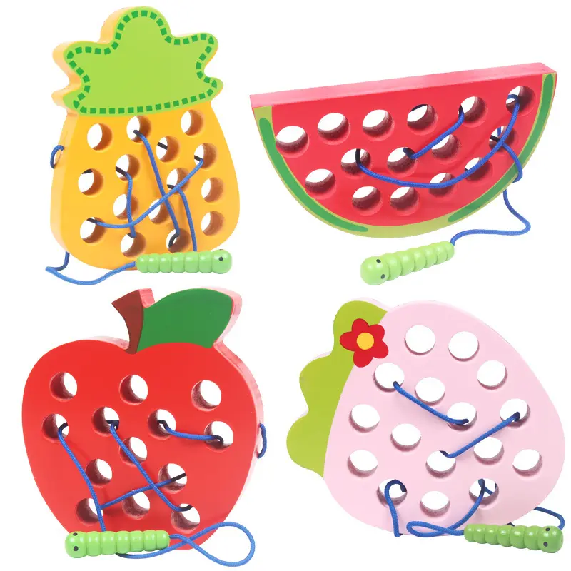 Sonsuz yemek meyve oyunu çocuklar Montessori eller-on yeteneği ahşap istihbarat oyuncaklar