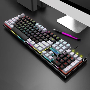 Wholesale Double Color Waterproof Silent Good Feeling Typewrite <strong>Keyboard</strong> for <strong>Computer</strong> and Game with Russian Arabic Words - Product Image 3