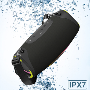ES300 IPX7สีดำกันน้ำ80W HiFi สเตอริโออุปกรณ์ดีเจไฟ RGB AUX ยูเอสบีสำรองสำหรับใช้งานกลางแจ้งลำโพงซาวด์บาร์ - Product Image 1