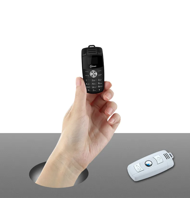 Porte-clés de voiture pour téléphone portable X6 1.2 ''Super Small Size Screen Keychain FM Radio Unlocked mini phone x6