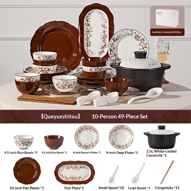 49-piece set with clay pot - gift box