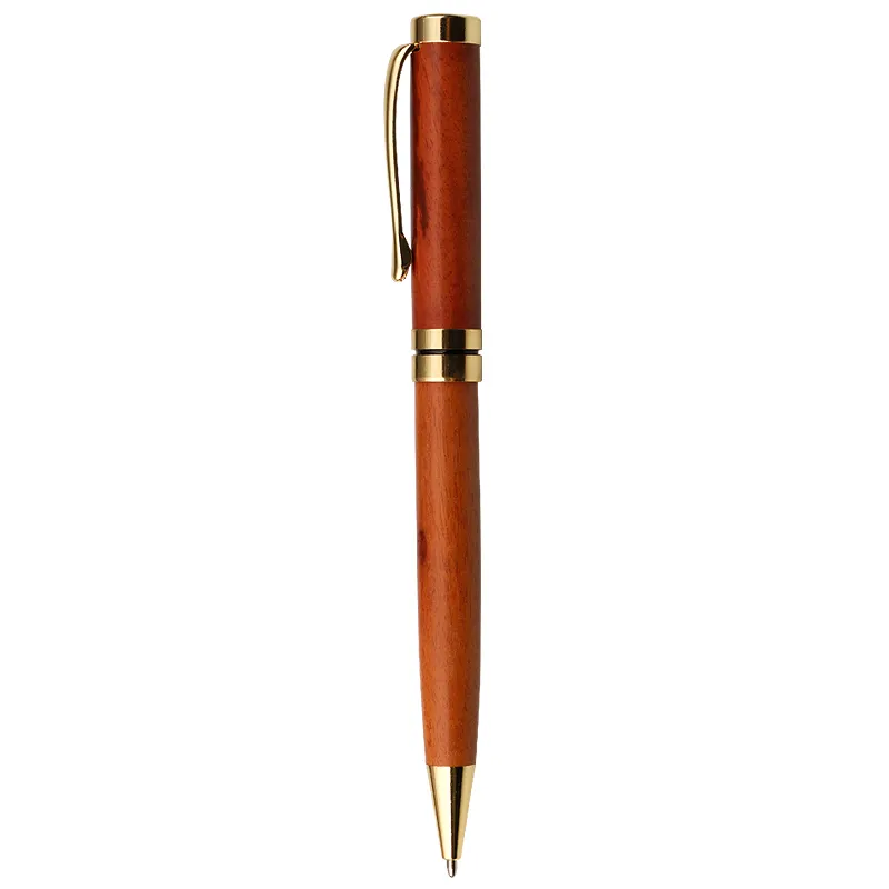 Penna assorbente del sudore Log penna in legno di faggio Retro facile da scrivere Set di penne regalo di lusso di alta qualità personalizza Logo inciso in legno