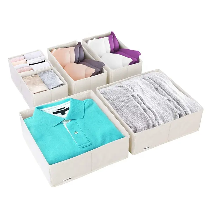 Dobrável Tecido Storage Boxes Dobrável Organizador para Jóias Maquiagem Wardrobe Divisores para o Banheiro e Tidy Drawer Uso