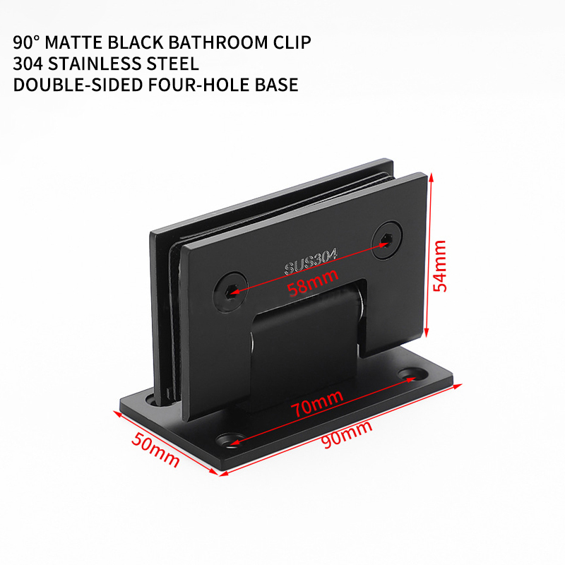 90° Stainless Steel - Matte Black
