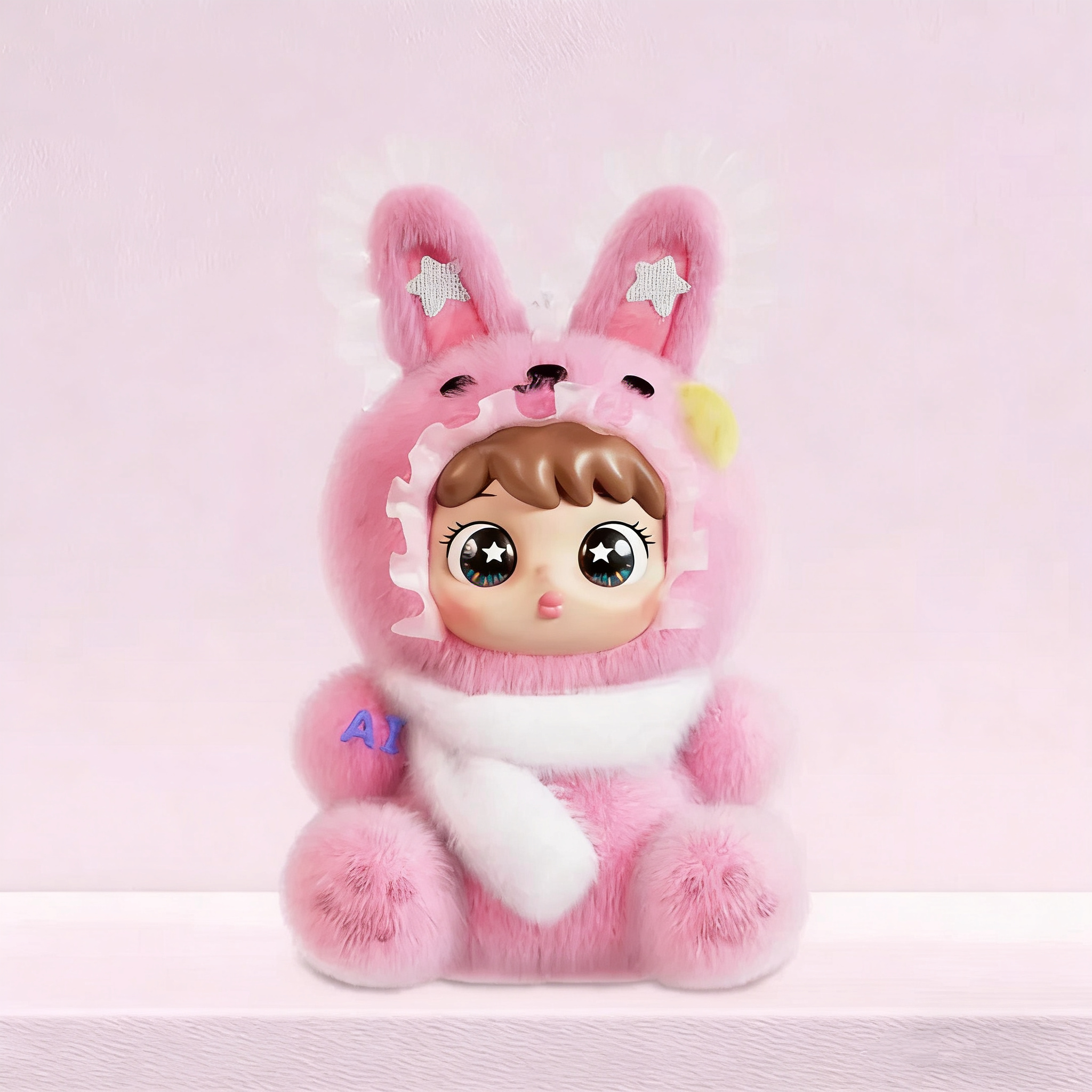 Saut lapin-étoile rose