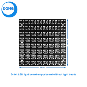 64 Bit WS2812 5050 RGB LED 64*64MM modulo di luce di colore riservato 2.54MM e 2.0MM blocchi terminali LED modulo matrice - Product Image 3