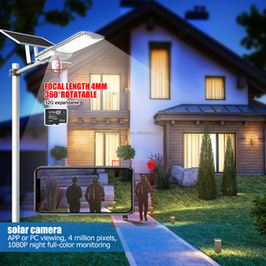 Cámara CCTV 4G Wifi 4MP Monitor solar inalámbrico para exteriores Luz de calle con sensor de movimiento y visión nocturna - Product Image 6