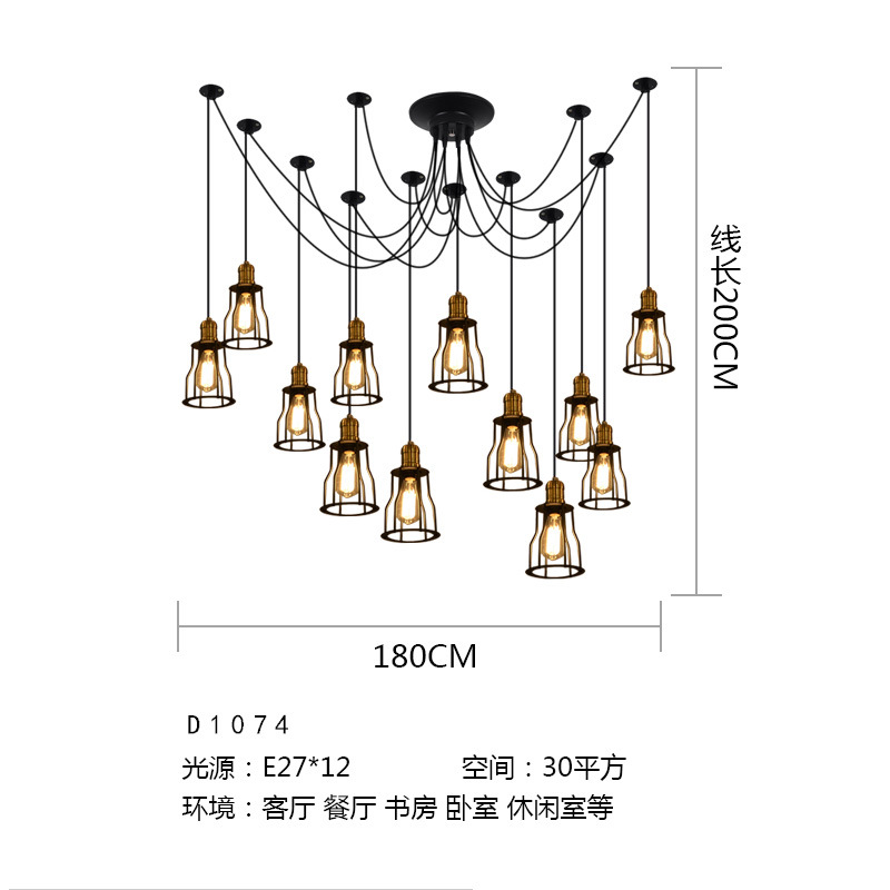 Le fer couvre 12 têtes sans sources lumineuses