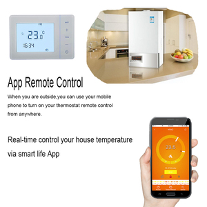Termostato WiFi inteligente Tuya para calefacción de agua por suelo radiante programable semanal 230V controlador de temperatura suministrado por batería - Product Image 4