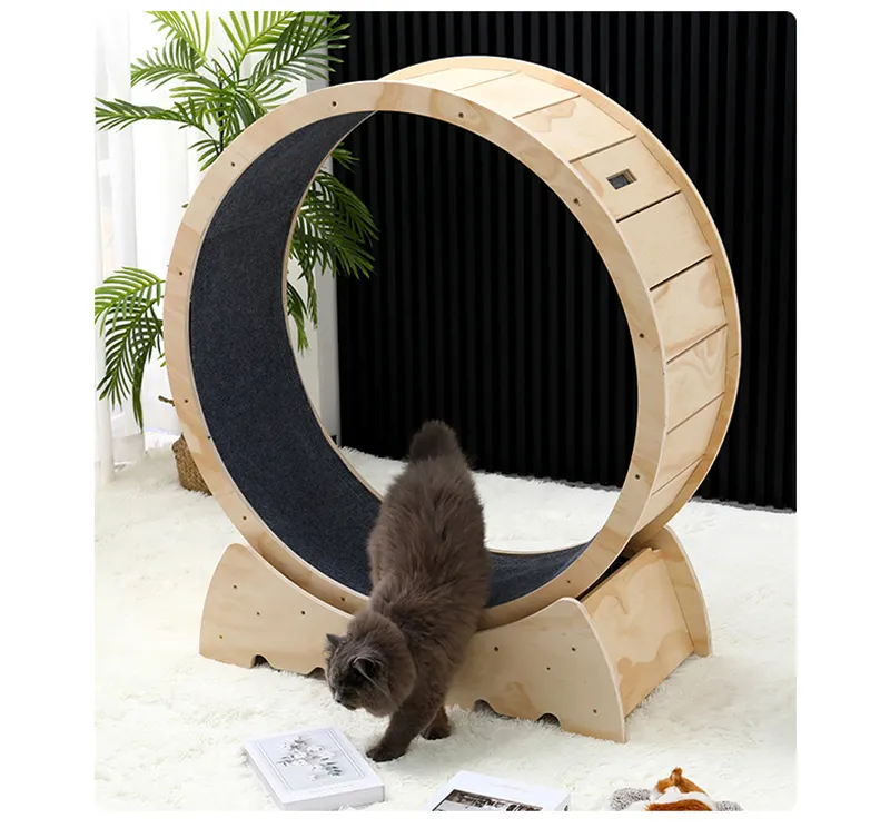Custom High Quality Multilayer Wood Pet Treadmill for Small Medium Large Cats