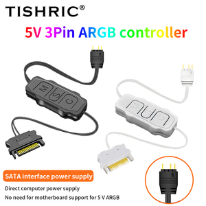 TISHRIC 5V 3 Pin SATA ARGB <strong>Controller</strong> with Standard Interface 5 VARGB Connector <strong>Computer</strong> Products with Extension Cable Design - Product Image 6