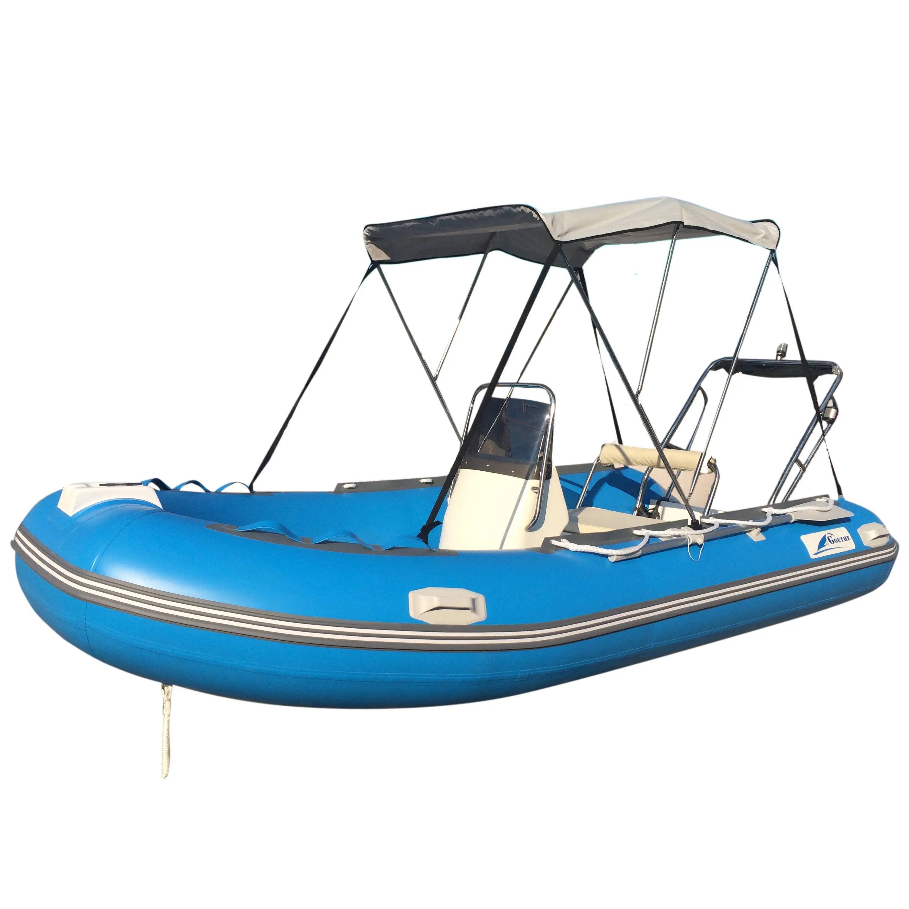 Goboat barco inflável rib390 3.9m 13ft 6 pessoas, barco rígido, pequeno, esportes ao ar livre com console de direção, iate de luxo para venda
