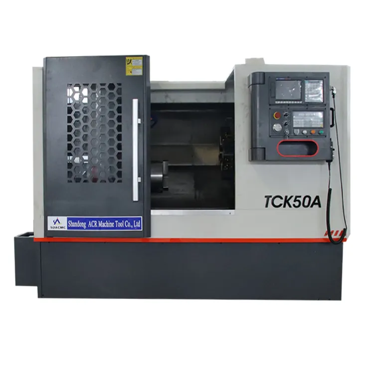 Centro de torneamento de torno CNC para cama inclinada Tck50A China Sistema de controle de alta precisão Fanuc/GSK/Siemens