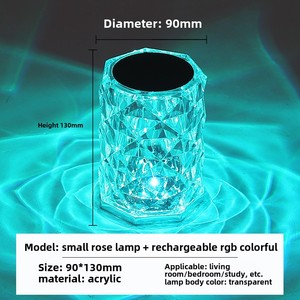 Modern Simple Creative Acrylic Night Light Touch LED Table <strong>Lamp</strong> <strong>Rose</strong> Design Touch Battery Bedroom Decorative Atmosphere Small - Product Image 5