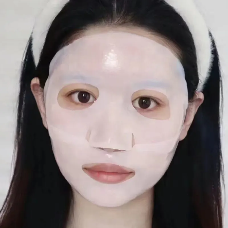 Máscara de folha facial de hidrogel durante a noite com logotipo personalizado Bio-Colágeno Real Hidratação Profunda poros minimizando 3 horas