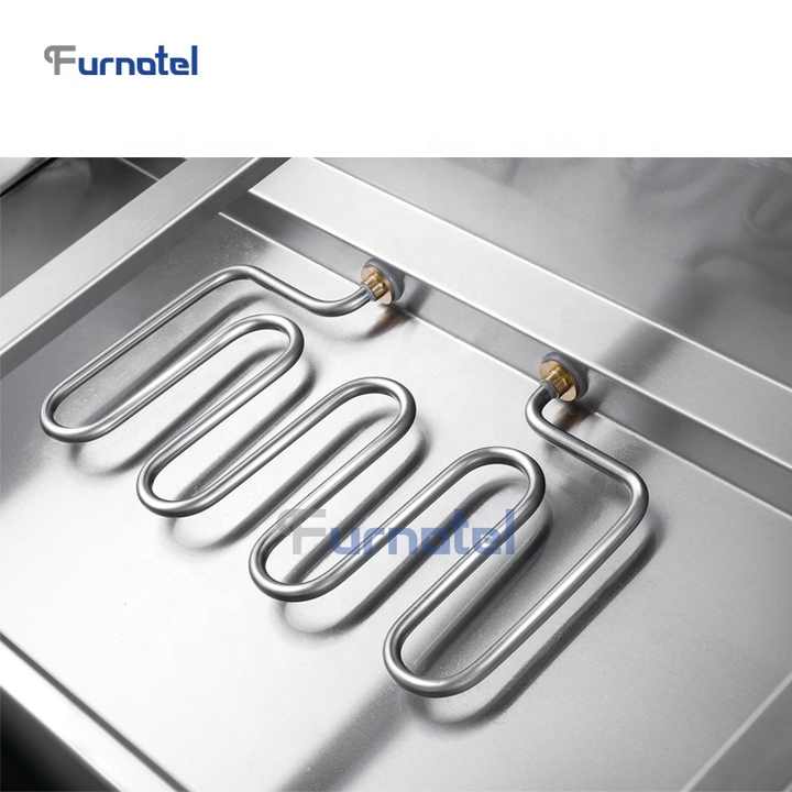 Comercial 6 Panelas Bain Marie Electric Equipamento de Cozinha da Parte Superior Contrária