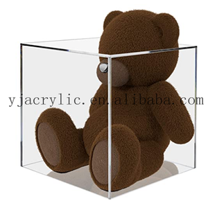 Caja acrílica personalizada, vitrina transparente, caja de 5 lados con tapa deslizante o base, Cubo de caja acrílica de plexiglás - Product Image 2
