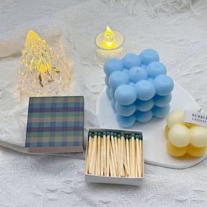 Emniyetli kibritler 2 inç renkli kafa emniyetli kibritler kutuları özelleştirmek mum kutuları üzerinde özel tasarım logo maçlar - Product Image 2