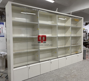 Cao cấp tùy chỉnh đồ trang sức Showcase trắng sơn Tempered Glass Bag tủ trưng bày thâm quyến hiển thị trường hợp các nhà sản xuất - Product Image 2